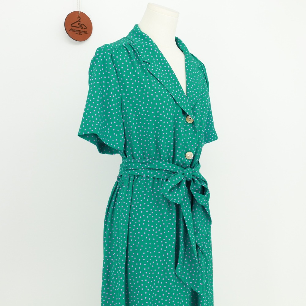 Kate Spade New York Wide Leg Cropped Belted Poolside Dot Jumpsuit Size 4 NWOT - Picture 5 of 9